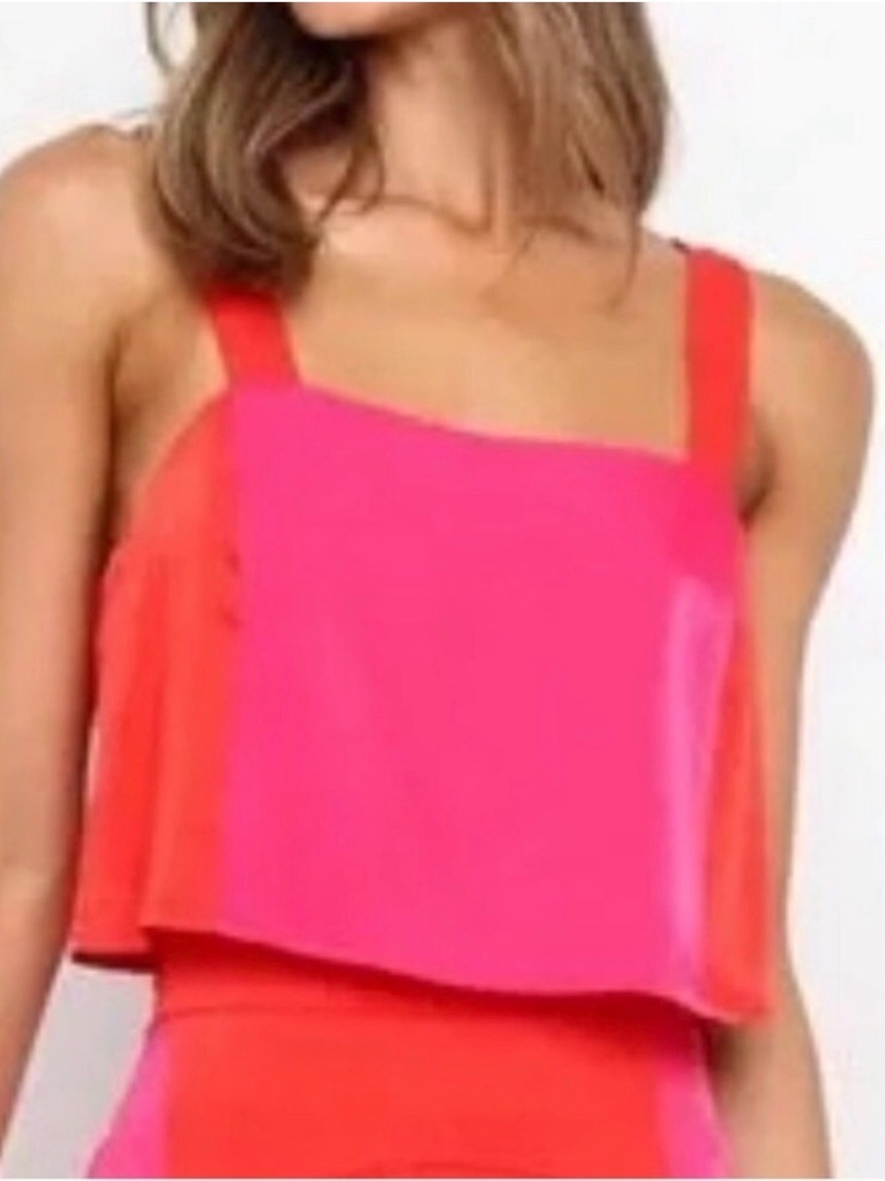 Petal & Pup Lula Colorblock Cropped Tank Top Size XS